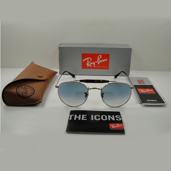 Ray-Ban Sunglasses Bronze/Copper w/Light Blue Lens - Picture 2 of 5